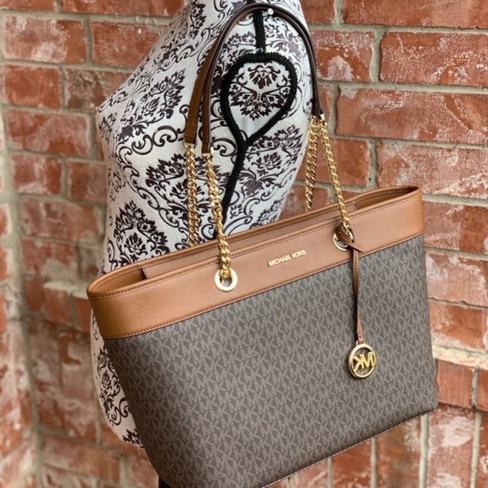 Michael kors shania large chain tote bag brown - Picture 2 of 8